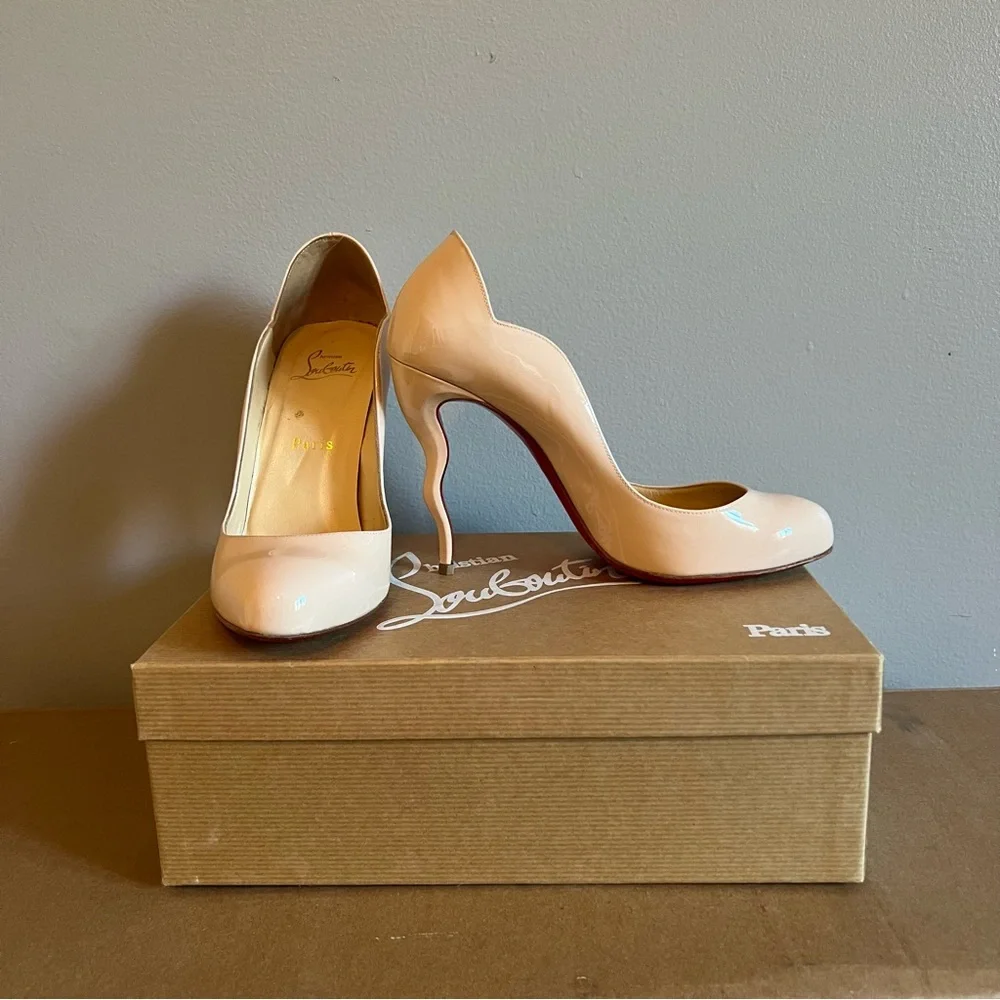 Christian Louboutin Baby Pink “Wawy Dolly 100mm” Stiletto Heels - Picture 1 of 11